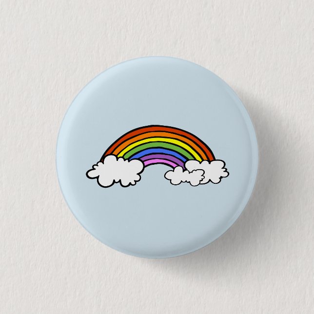 Badge Rond 2,50 Cm Bouton arc-en-ciel (Devant)
