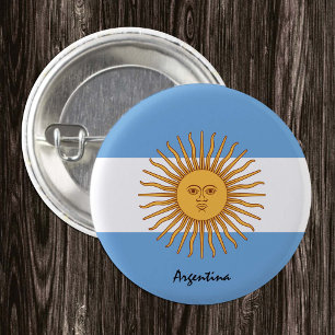 Badge Rond 2,50 Cm Bouton Argentine, Drapeau Argentine patriotique