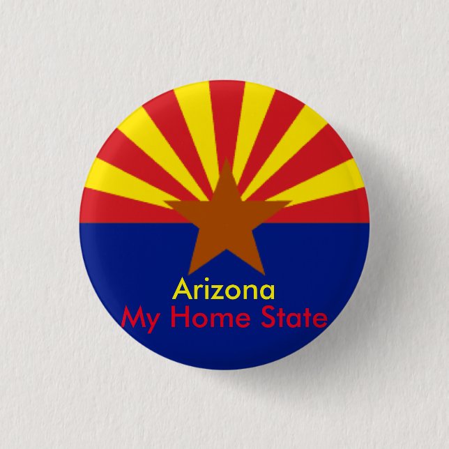 Badge Rond 2,50 Cm Bouton Arizona (Devant)