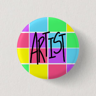 Badge Rond 2,50 Cm Bouton Arrondi de l'artiste ColorFUN