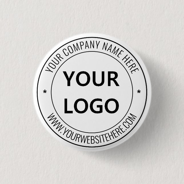 Badge Rond 2,50 Cm Bouton Arrondi du nom du logo d'entreprise personn (Devant)