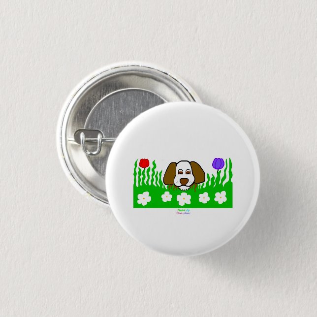Badge Rond 2,50 Cm Bouton Arrondi Lecture N (Devant & derrière)