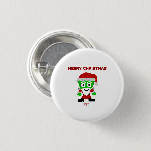 Badge Rond 2,50 Cm Bouton arrondi Père Noël FrankenCheese