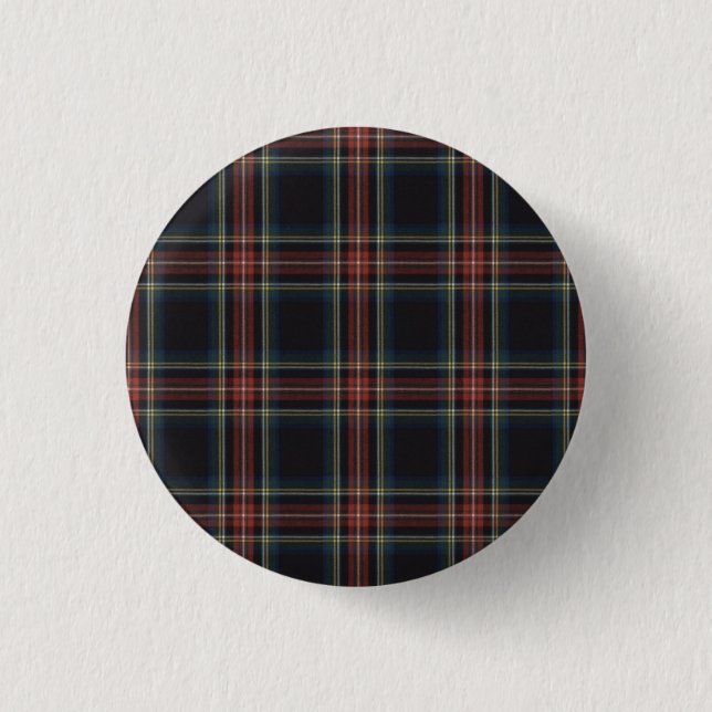 Badge Rond 2,50 Cm Bouton Arrondi Tartan (Devant)