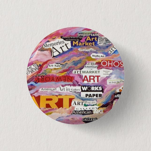 Badge Rond 2,50 Cm Bouton Art (Devant)