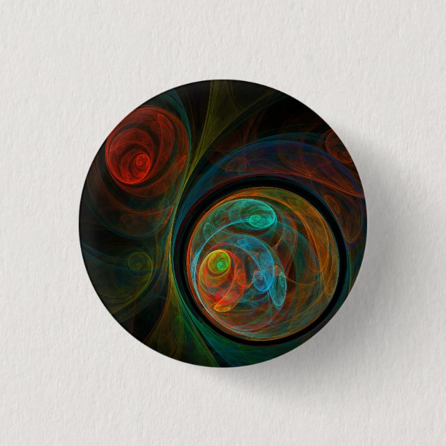Badge Rond 2,50 Cm Bouton Art Abstrait de renaissance (rond) (Devant)