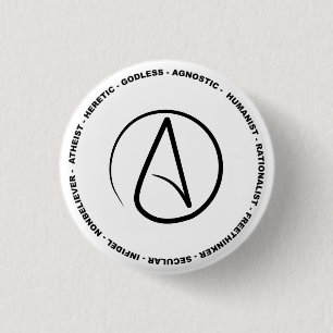 Badge Rond 2,50 Cm Bouton athée