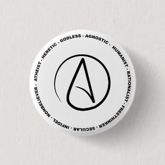 Badge Rond 2,50 Cm Bouton athée
