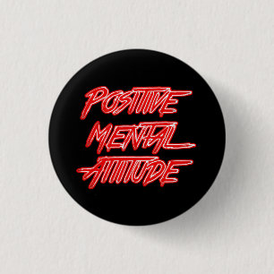 Badge Rond 2,50 Cm Bouton Attitude mentale positive