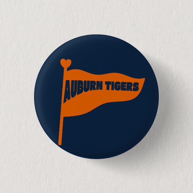 BADGE ROND 2,50 CM BOUTON AUBURN TIGERS (Devant)