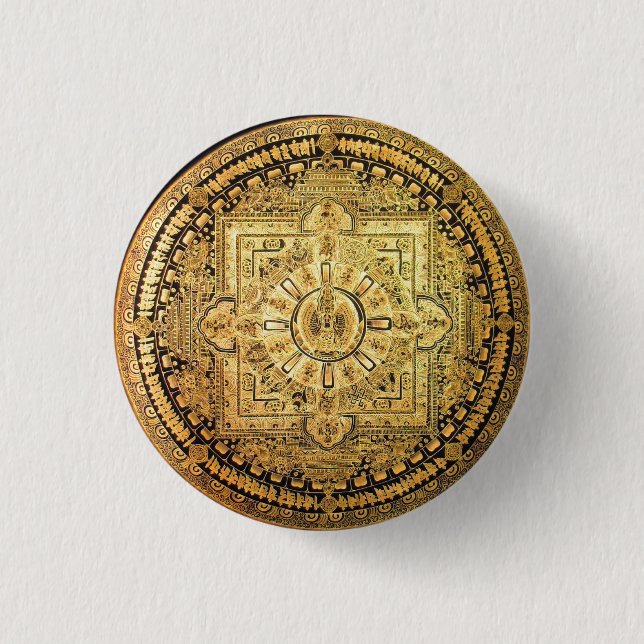Badge Rond 2,50 Cm Bouton Avalokiteshvara Mille Armés (Devant)