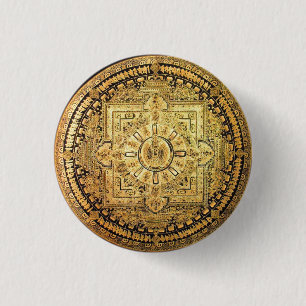 Badge Rond 2,50 Cm Bouton Avalokiteshvara Mille Armés