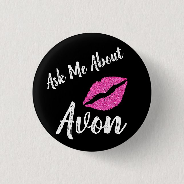 Badge Rond 2,50 Cm Bouton Avon (Devant)