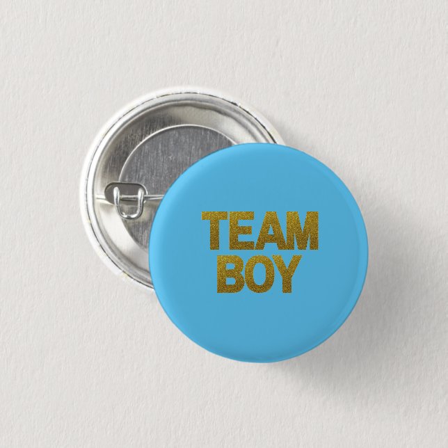 Badge Rond 2,50 Cm Bouton Baby shower de l'équipe de Parties scintill (Devant & derrière)