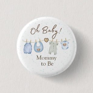 Badge Rond 2,50 Cm Bouton Baby Shower Oh Bébé !