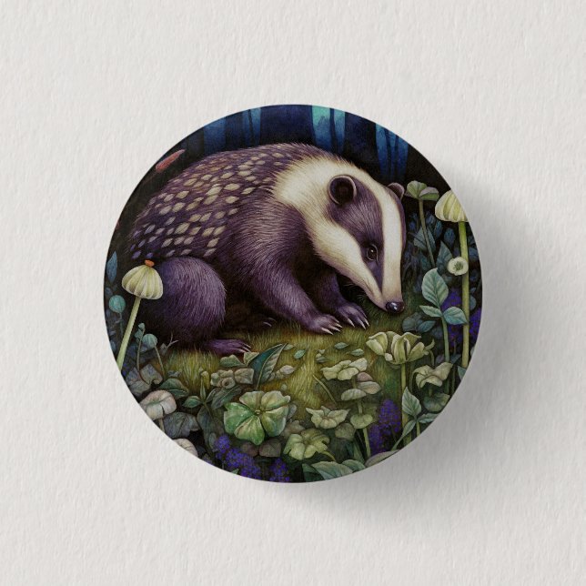 Badge Rond 2,50 Cm Bouton Badger de minuit (Devant)
