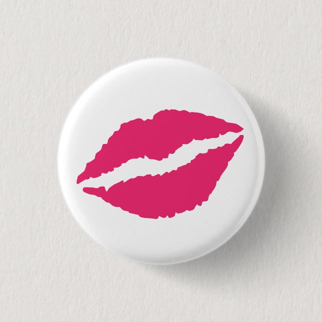 Badge Rond 2,50 Cm Bouton Baiser (Devant)