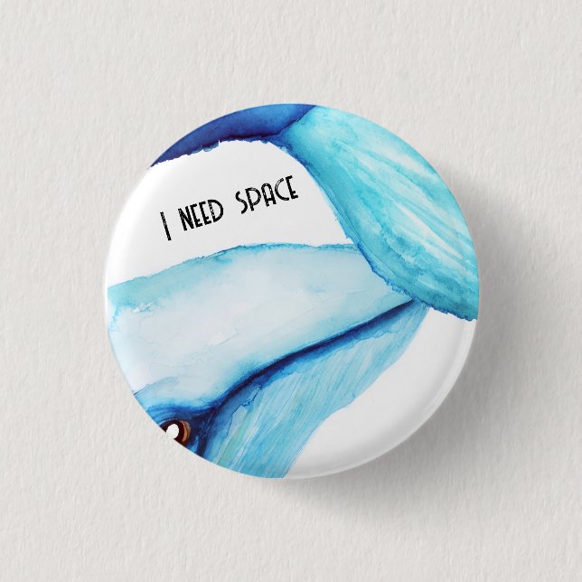 Badge Rond 2,50 Cm Bouton Baleine (Devant)