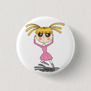 Badge Rond 2,50 Cm Bouton Ballerina