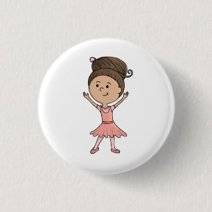 Badge Rond 2,50 Cm Bouton Ballerina