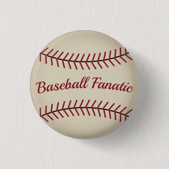 Badge Rond 2,50 Cm Bouton Baseball (Devant)