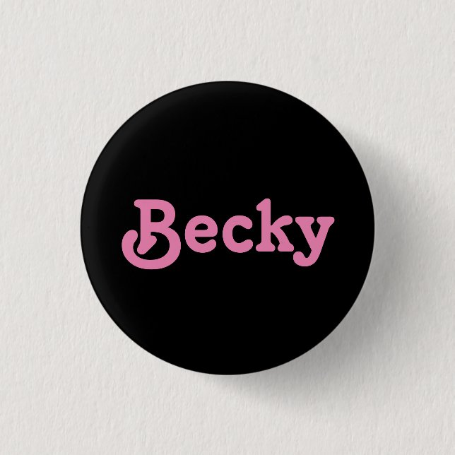 Badge Rond 2,50 Cm Bouton Becky (Devant)