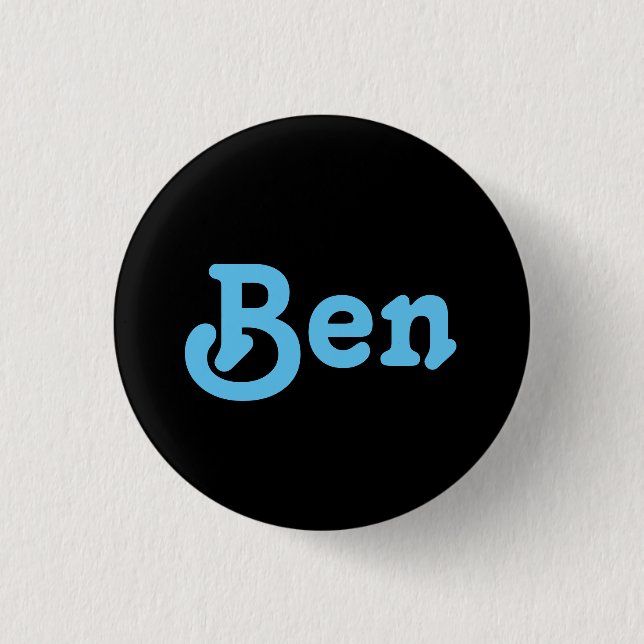 Badge Rond 2,50 Cm Bouton Ben (Devant)