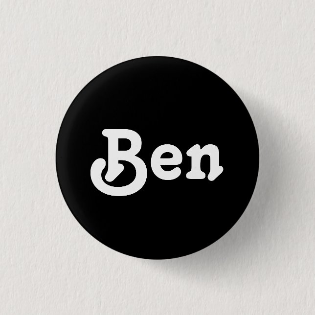 Badge Rond 2,50 Cm Bouton Ben (Devant)
