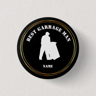 Badge Rond 2,50 Cm Bouton Best Garbage Man