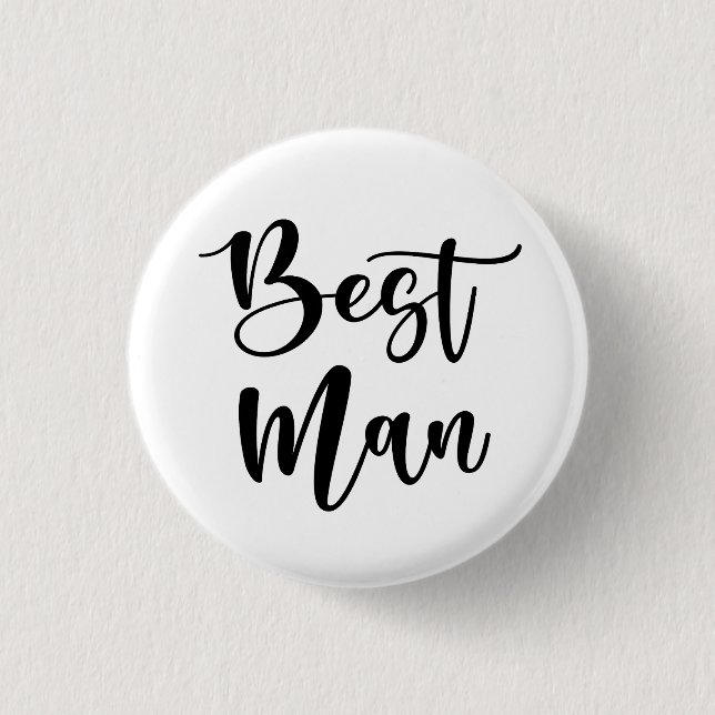 Badge Rond 2,50 Cm Bouton Best Man (Devant)