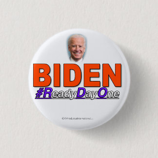 Badge Rond 2,50 Cm Bouton BIDEN #ReadyDayOne