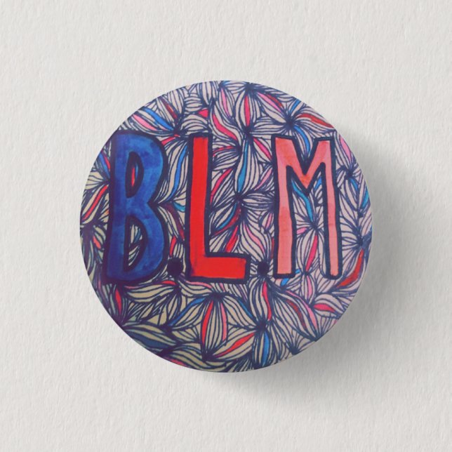 Badge Rond 2,50 Cm Bouton Black Lives Matter (Devant)