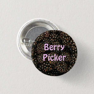 Badge Rond 2,50 Cm Bouton Blackberries "Berry Picker"