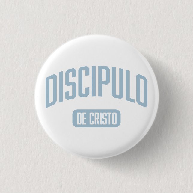 Badge Rond 2,50 Cm Bouton bleu clair Disciple Espagnol (Devant)