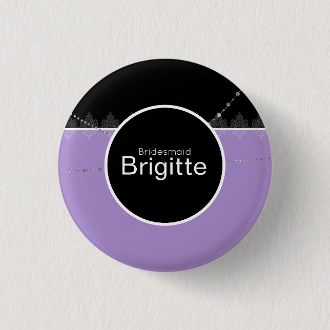 Badge Rond 2,50 Cm Bouton bleu et noir (Devant)