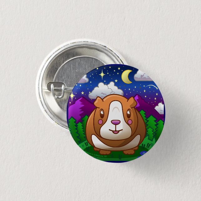 Badge Rond 2,50 Cm Bouton Booboo Piggy 1 pouce (Devant & derrière)