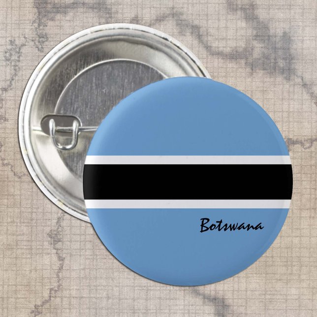 Badge Rond 2,50 Cm Bouton Botswana, patriotique Botswana Drapeau mode (Créateur téléchargé)