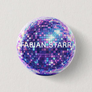 Badge Rond 2,50 Cm Bouton Boule Disco de Fabian Starr