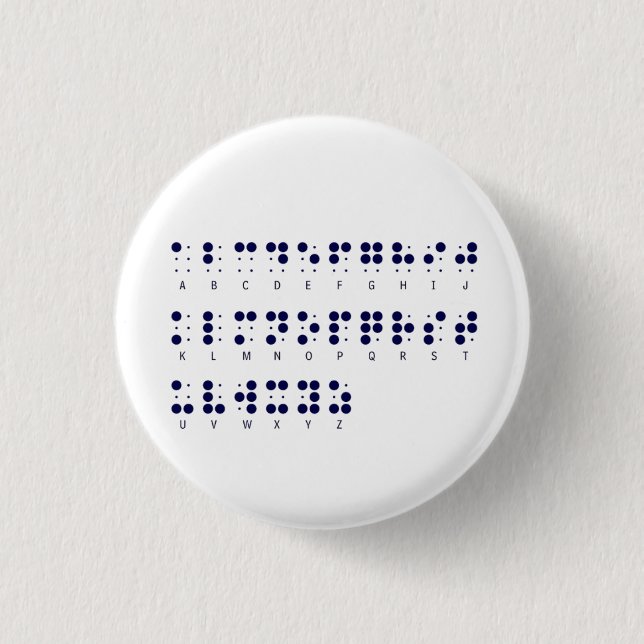 Badge Rond 2,50 Cm Bouton braille (Devant)