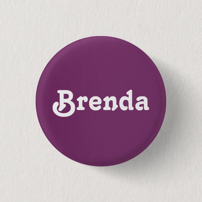 Badge Rond 2,50 Cm Bouton Brenda (Devant)