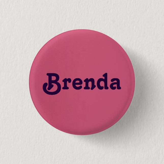Badge Rond 2,50 Cm Bouton Brenda (Devant)