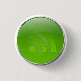 Badge Rond 2,50 Cm Bouton brillant du vert RSS