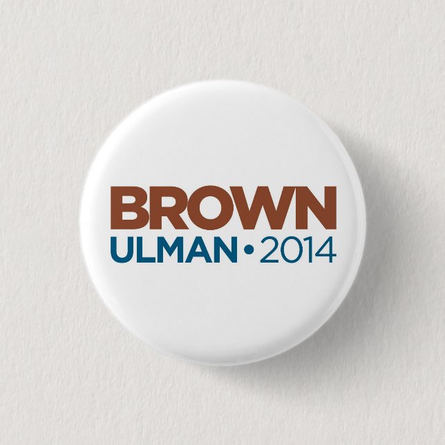 Badge Rond 2,50 Cm Bouton Brown d'Anthony (Devant)