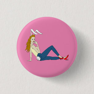 Badge Rond 2,50 Cm bouton bunnygirl