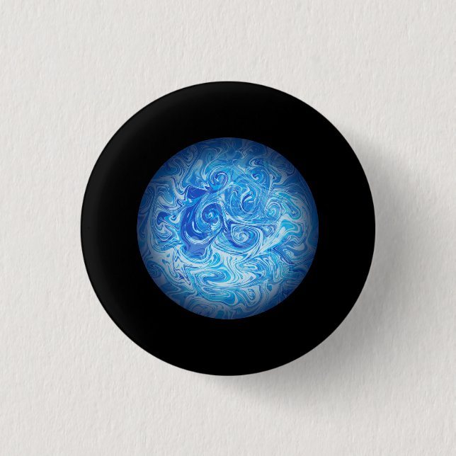 Badge Rond 2,50 Cm Bouton Calme des Marées (Devant)