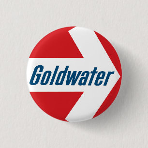 Badge Rond 2,50 Cm Bouton Campagne Goldwater 1964
