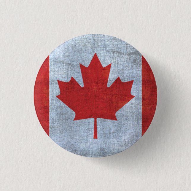 Badge Rond 2,50 Cm Bouton canadien de drapeau (Devant)