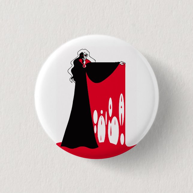 Badge Rond 2,50 Cm Bouton Cap du sang du comte Dracula (Devant)