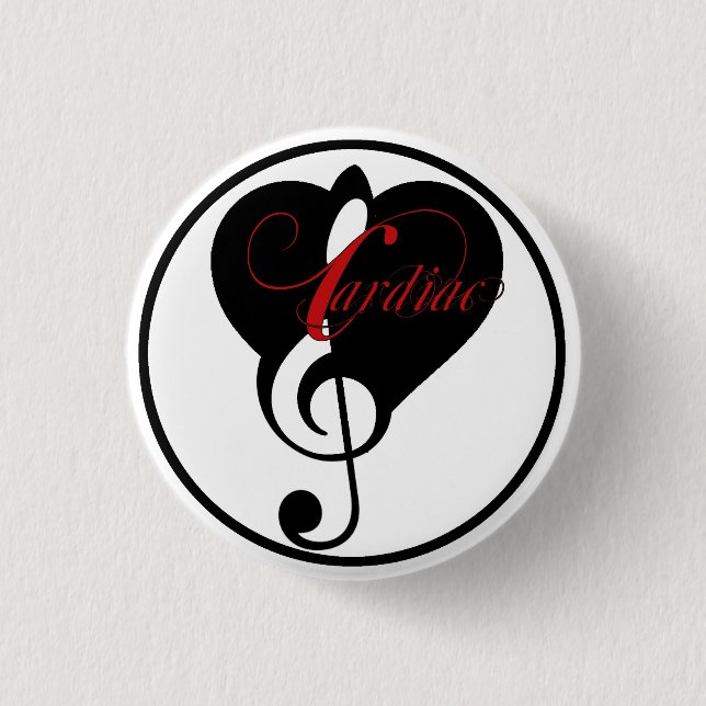 Badge Rond 2,50 Cm Bouton CARDIAQUE (Devant)