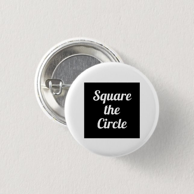 Badge Rond 2,50 Cm Bouton Carrer le Cercle (Devant & derrière)